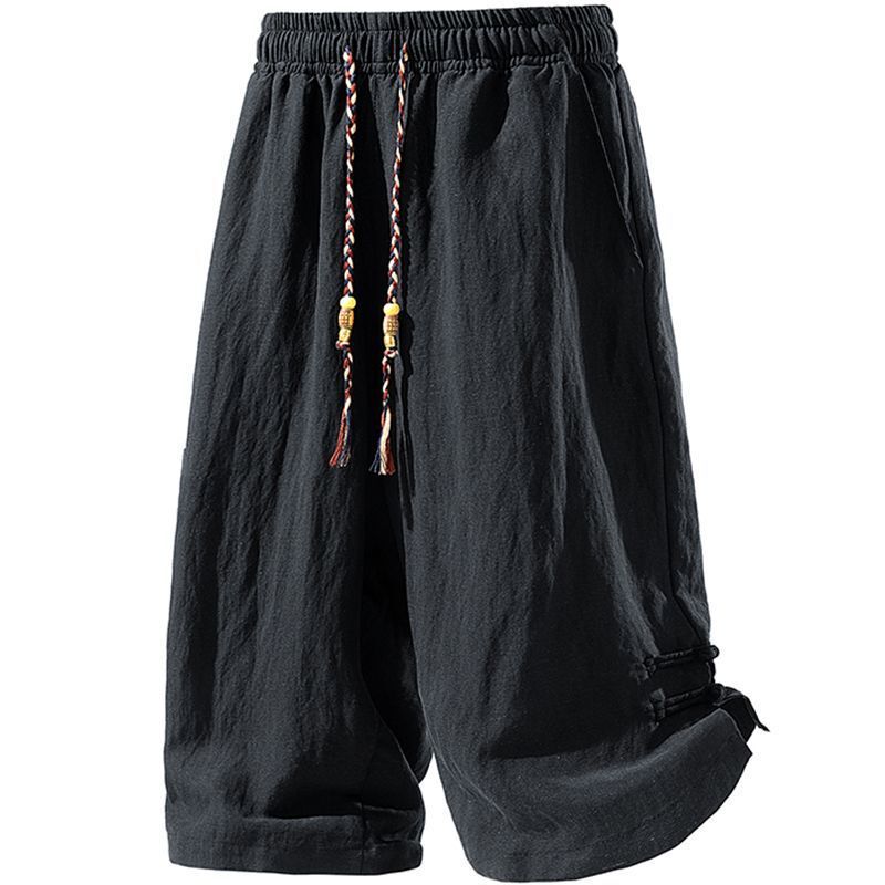 La Chapelle men's summer Tencel thin 7/8 length pants, breathable athletic shorts, straight-leg, loose fit, wholesale