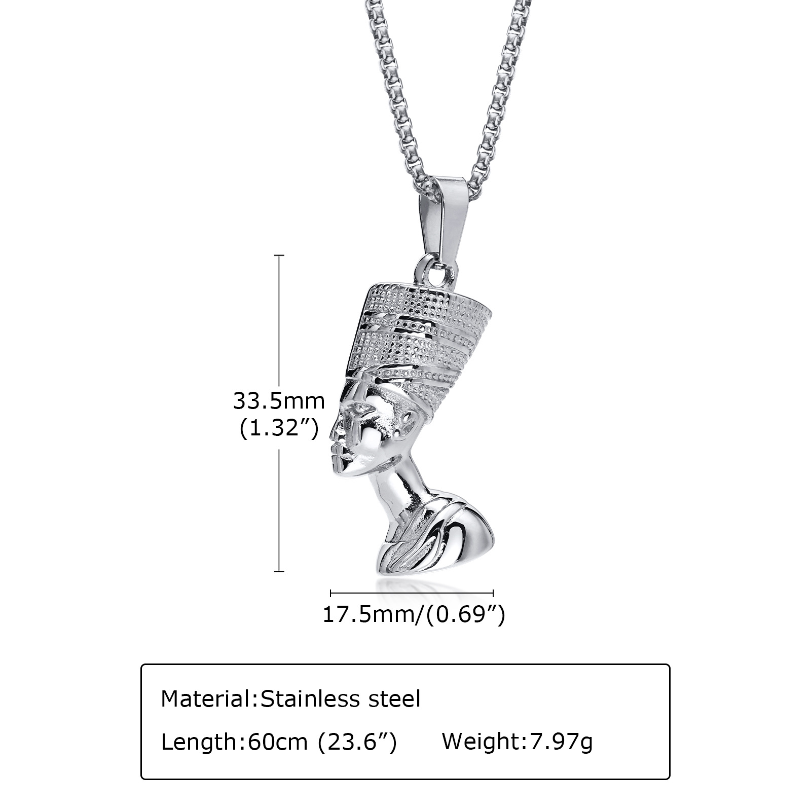 Fashion Human Stainless Steel Pendant Necklace Plating Stainless Steel Necklaces display picture 2