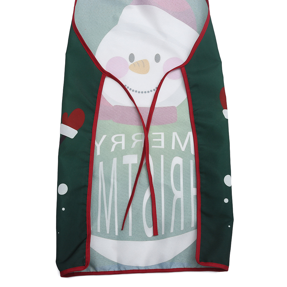 Santa Claus, Snowman Pattern Christmas Santa Claus Snowman Polyester Indoor Aprons Costume Props