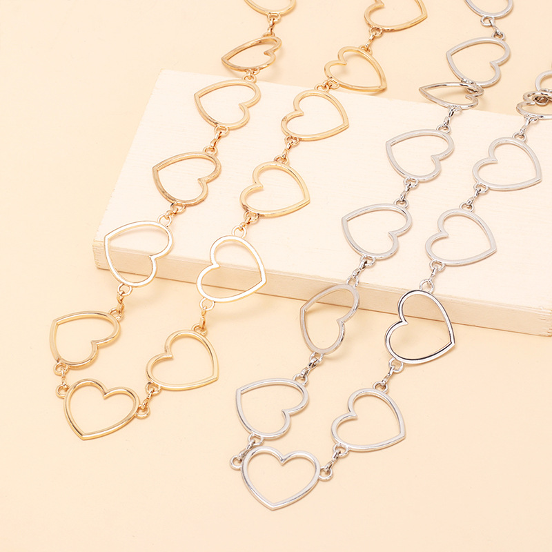 Simple Geometric Hollow Heart Waist Chain Wholesale Nihaojewelry display picture 5