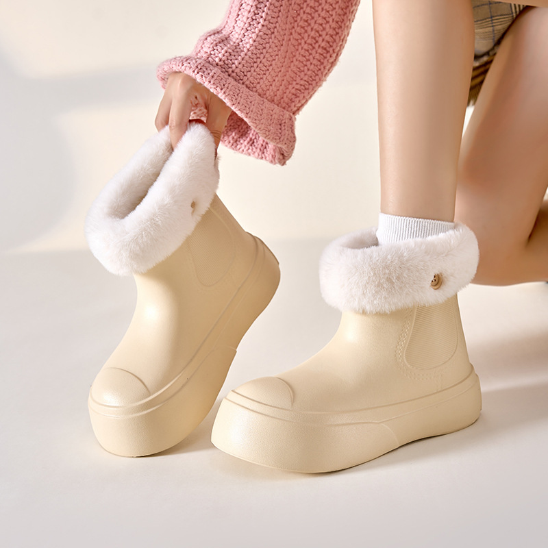 高邦防水棉拖鞋女士冬季2023新款外穿雪地靴加绒加厚保暖雨天棉鞋