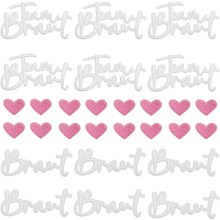 啸天粉色小爱心刺绣布贴布贴补丁英文字母电脑绣花标刺绣包包装饰