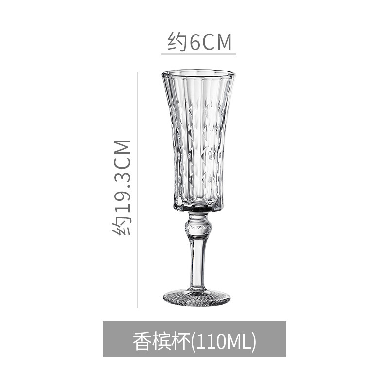Taza francesa transparente taza de champán taza de vino vino vino taza de jugo taza de cóctel taza de relieve europea taza de pie alto