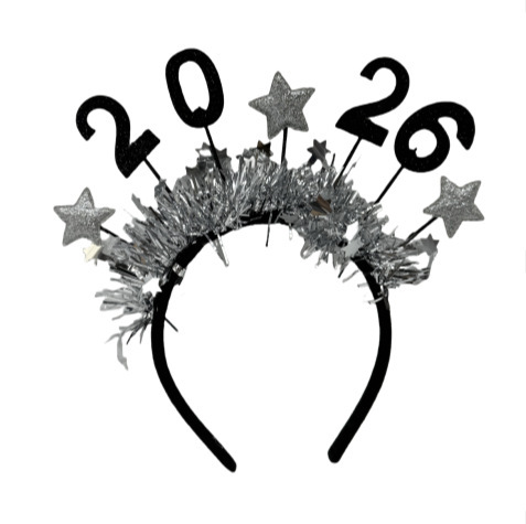 新年发箍2026星星拉花跨年狂欢酒吧舞会彩条头箍派对装饰表演头扣|undefined
