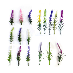 Factory wholesale simulation plant lavender water plant artificial flower accessories simulation green plant plastic simulation flower material accessories