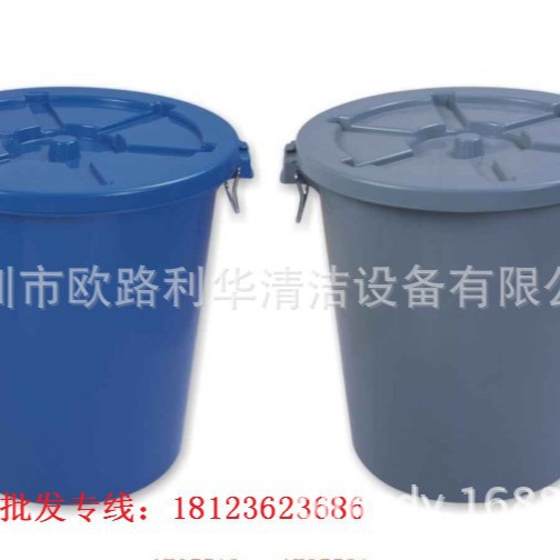 白云AF07519塑料圆形楼道垃圾桶 65L走廊垃圾桶 酒店毛巾桶 杂物