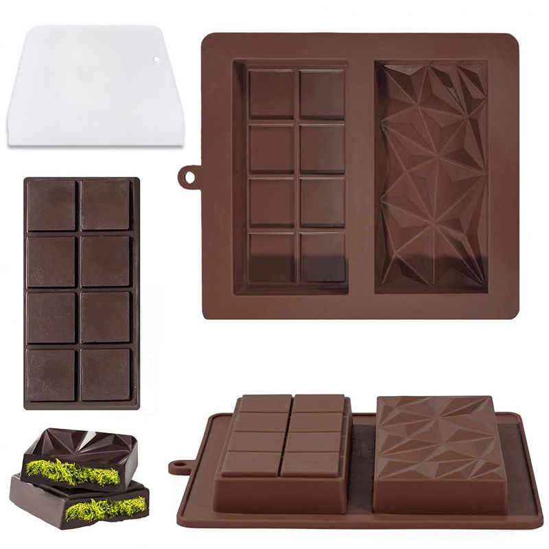 Dubai chocolate molde de silicona para hacer alimentos complementarios barra de nueces barra de energía de caramelo herramienta para hornear herramienta abrasiva