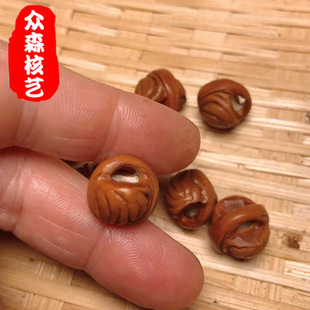 Factory wholesale peach stone carving safe peach blue dragon pattern basket bracelet accessories peach stone basket DIY