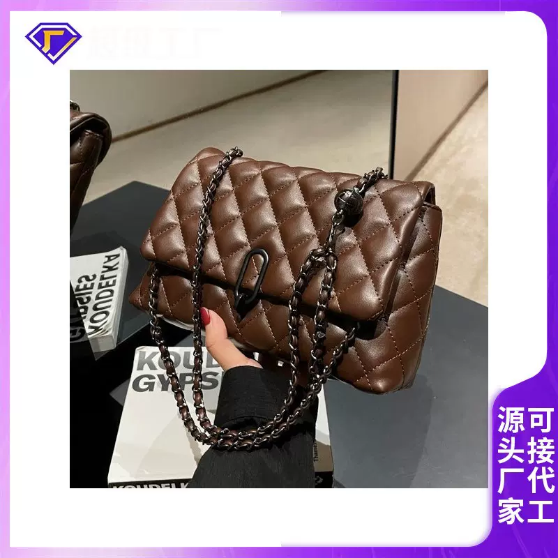 高级质感包包女秋冬2025新款潮时尚菱格链条包小众女士单肩斜挎包