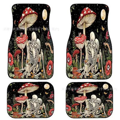 Avtomobil döşəmə paspasları — four-piece stain-resistant floor mat rose - rz-skull-33-44cm-two-pieces