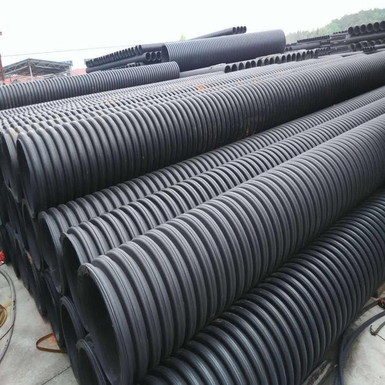 HDPE双壁波纹管聚乙烯波纹排污管雨水管大口径埋地PE排污波纹管