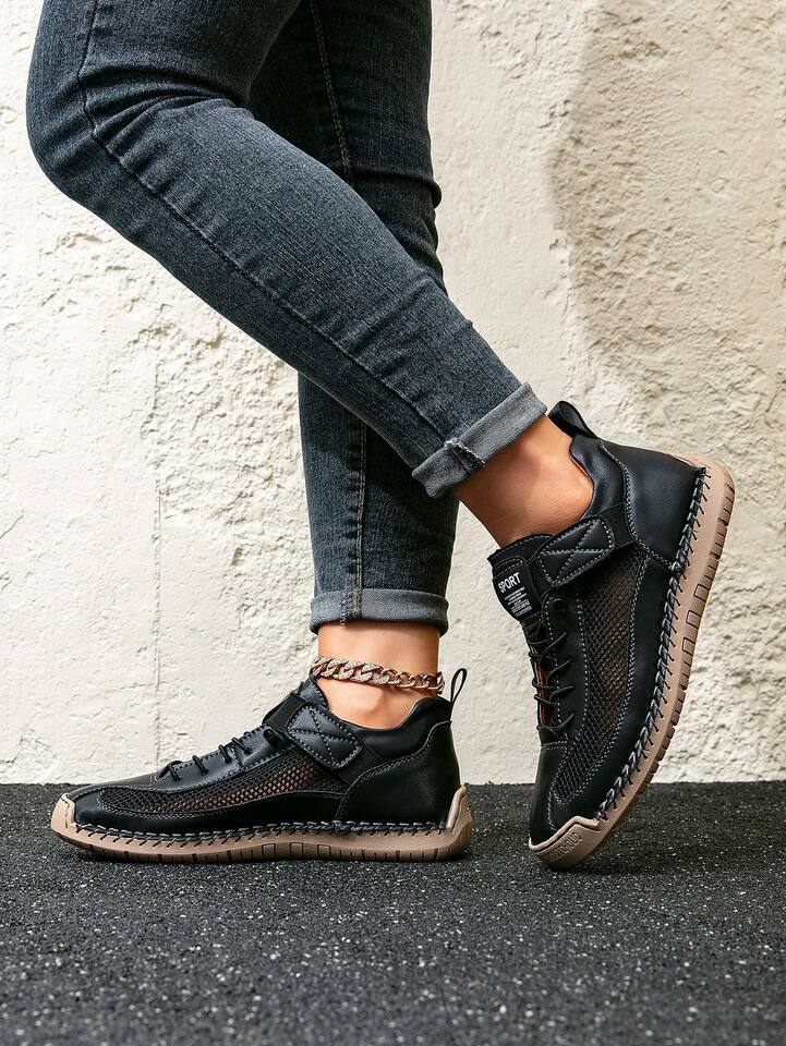 Giày thể thao lưới thoáng khí unisex form rộng phong cách năng động — 9889 màu kaki, 9889 màu trắng, 9889 màu xám, 9889 xanh da trời chi tiết 40