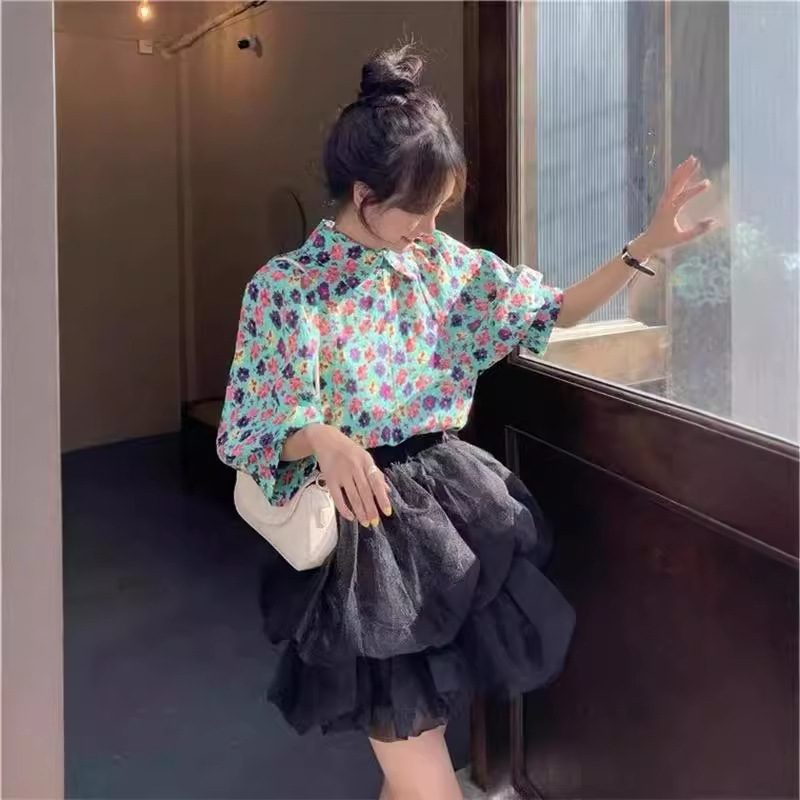 Shiffon cute summer design shirt