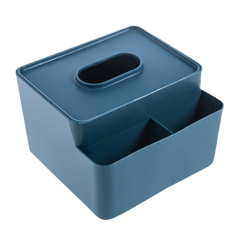 Rejilla de escritorio caja de pañuelos de plástico hogar función creativa caja de almacenamiento de control remoto simple sala de estar mesa de café caja de pañuelos