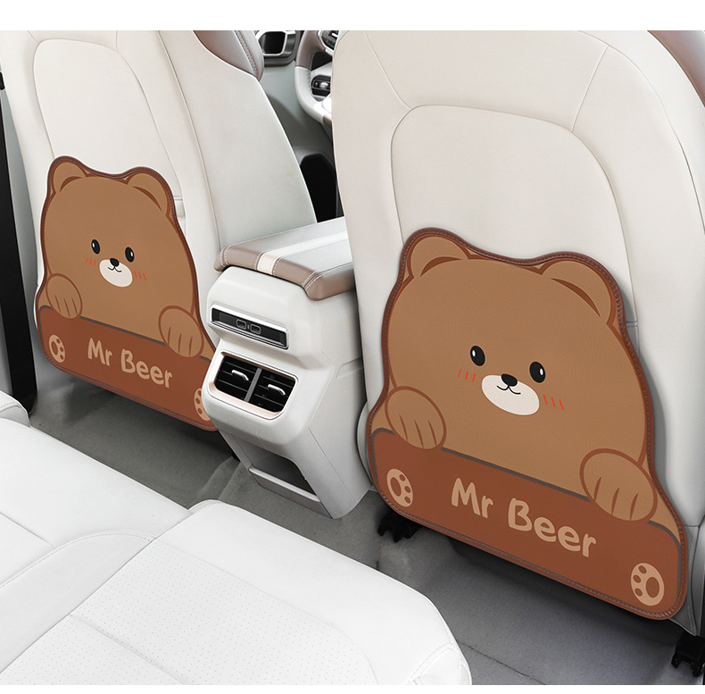 Car seat back anti-kick pad children's anti-wear car supplies universal rear cartoon car seat anti-dirty protective pad