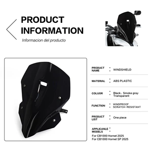Motosiklet dəyişiklik hissələri Honda Cb1000 Hornet Sp 2025 şüşəsi