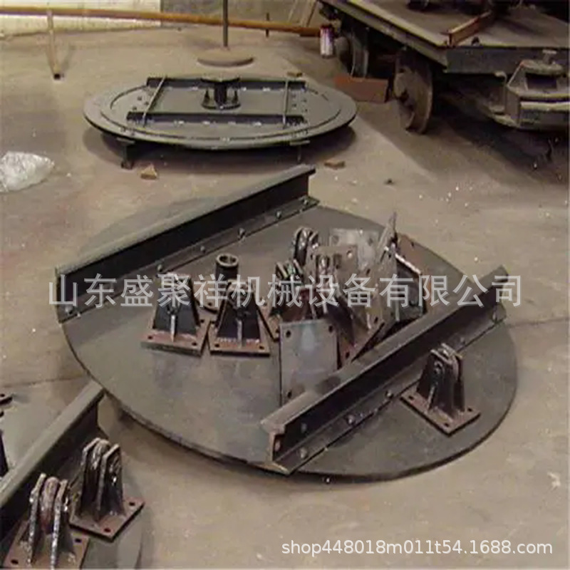 90度180转向轨道车运输电动平车十字地轨转台电动轨道转盘地轨式