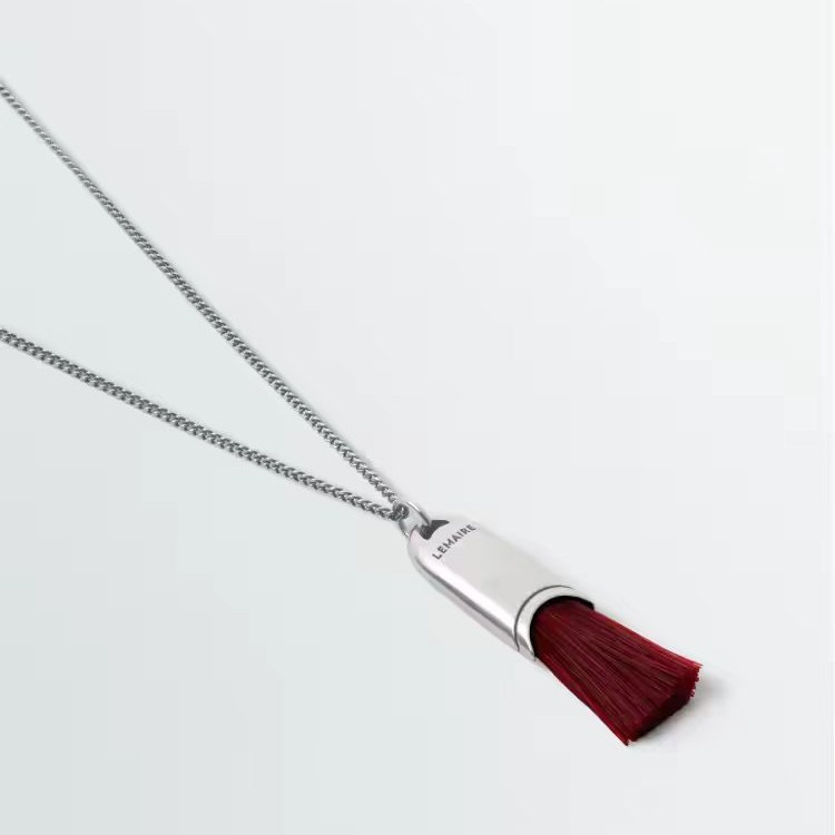 빨간색 미니 말총 목걸이