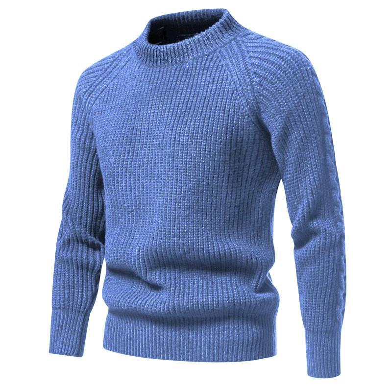 Herren Wollpullover Mit Rundhalsausschnitt Für Herbst Winter_voghion.com