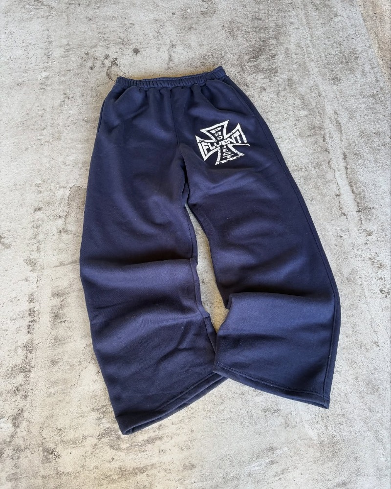 Heren joggingbroek met print y2k stijl elastische tailleband_voghion.com