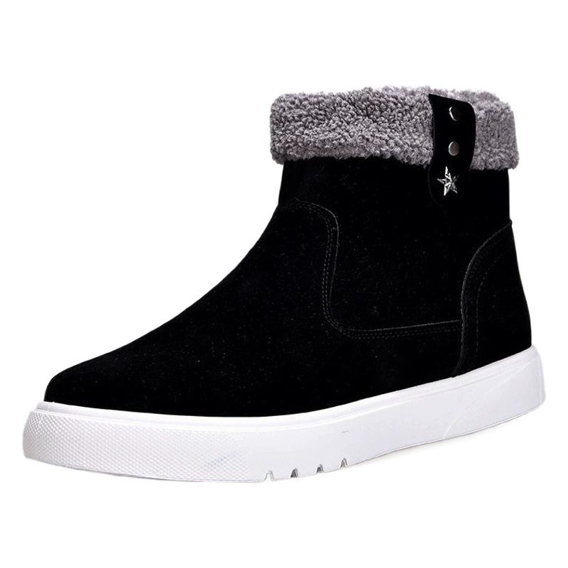 Зимние сапоги в Корейском стиле, Мужская Зимняя Теплая мужская обувь на флисовой подкладке, модные короткие ботинки, мужская хлопковая обувь Martins, мужские хлопковые ботинки