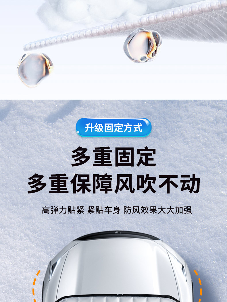Car Front Windshield Snow Cover Glass Frost-Proof Anti-Freeze Anti-Snow Half Car Cover Cloth Winter Thickened Car Cover for Winter