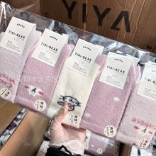 儿童袜澳绒高筒袜秋冬季新款加厚男童女童卡通拉布布保暖羊毛袜