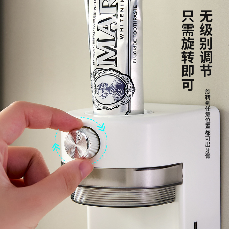 全自動歯磨き粉絞り器、電動パンチフリー壁掛け浴室用歯磨き粉絞り器収納ラック、インテリジェントセンサー|undefined