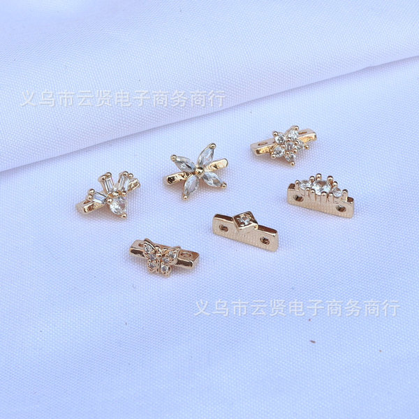 Copper beads with zircon pearl