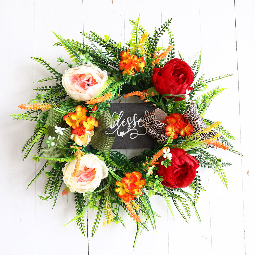 Día DE LA INDEPENDENCIA transfronteriza Garland Acción de Gracias decoración puerta colgante simulación planta verde puerta Garland decoración otoño guirnalda puede ser aprobado