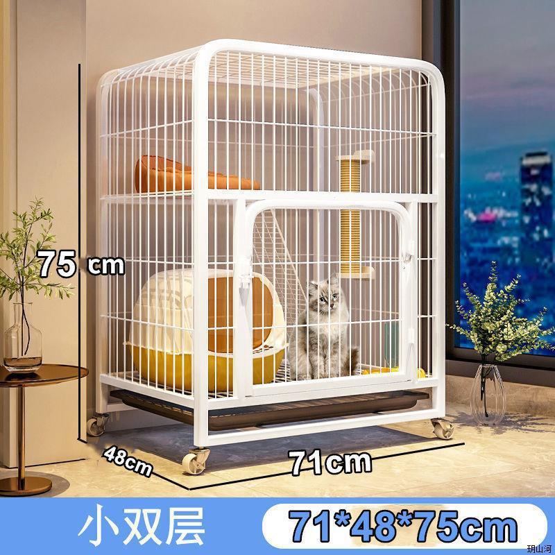 猫ケージ家庭用屋内折りたたみ式猫トイレ一体型小型ヴィラ猫の巣猫ハウスケージ|undefined