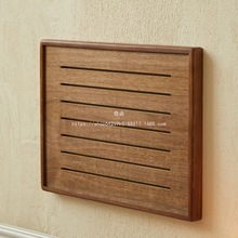 奇點弱電表箱蓋板實木網線遮擋裝飾畫掛畫中式配電箱盒黑胡桃電閘