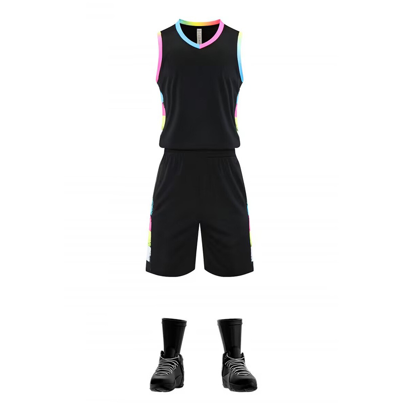 traje de baloncesto americano seco rápido transpirable niño entrenamiento de adultos uniformes de equipo con logotipo de impresión