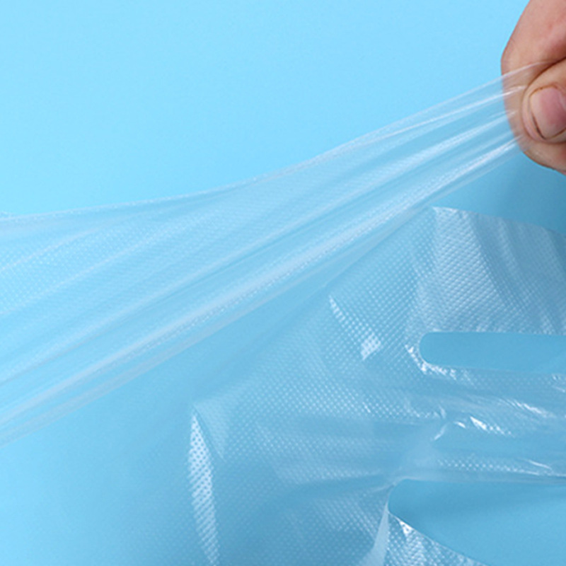 children disposable glove Restaurant student food draw 100 Pcs pe Plastic transparent glove customized