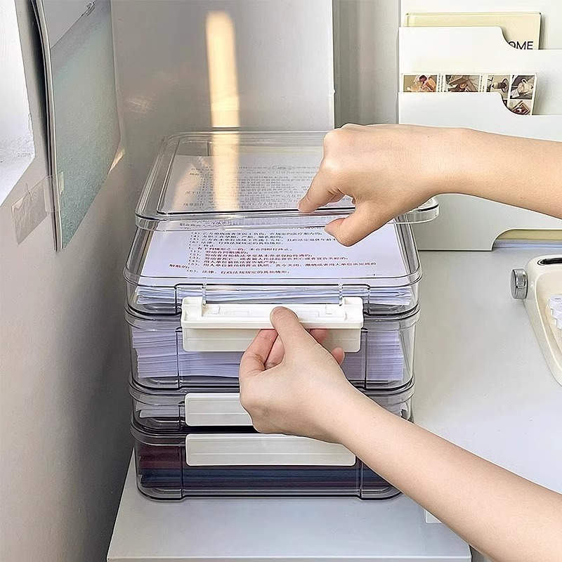 試巻収納整理神器大容量透明プラスチック戸籍本中学校卒業証明書a4書類収納ケース|undefined