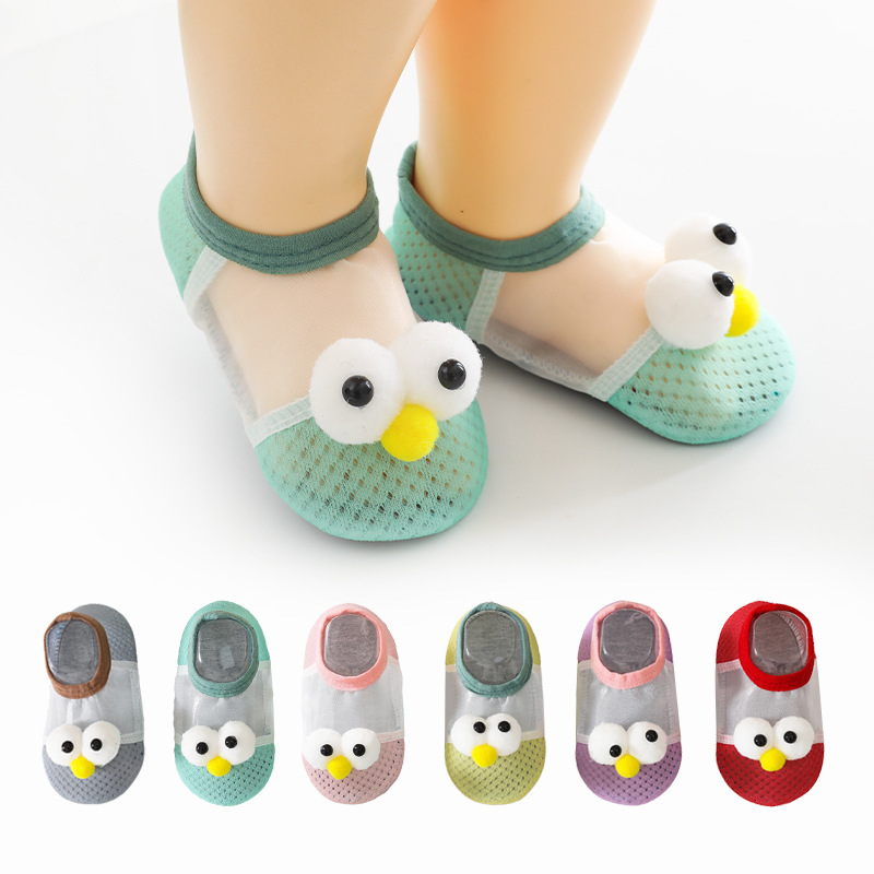 Children's summer thin cartoon non-slip breathable socks