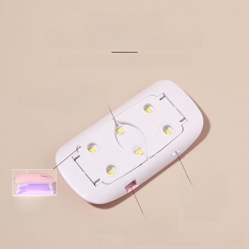 Portable Mouse Nail Lamp, Mini Small Nail Bake Lamp, Fast-Dry UV Gel Nail Lamp, Non-Staining