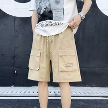 日系外机能风工装短裤男夏季薄款2024新款宽松休闲裤直筒五分裤子