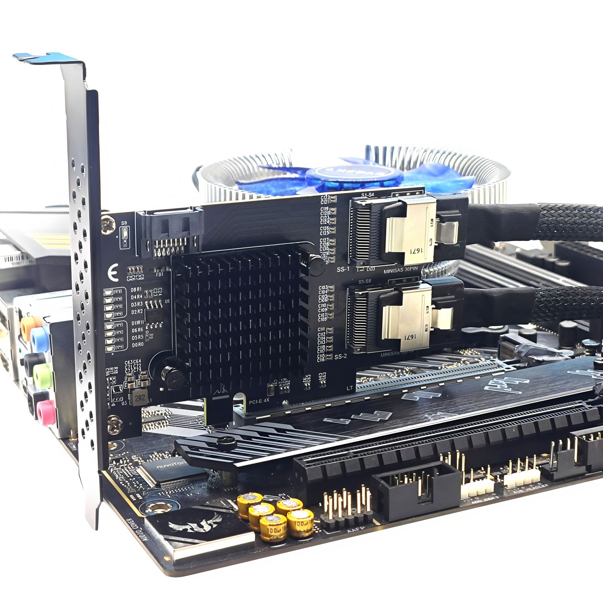 PCI-Eת2��MINISAS SFF-8087+SATA��ת9��SATA3.0Ӳ��6G��չ��