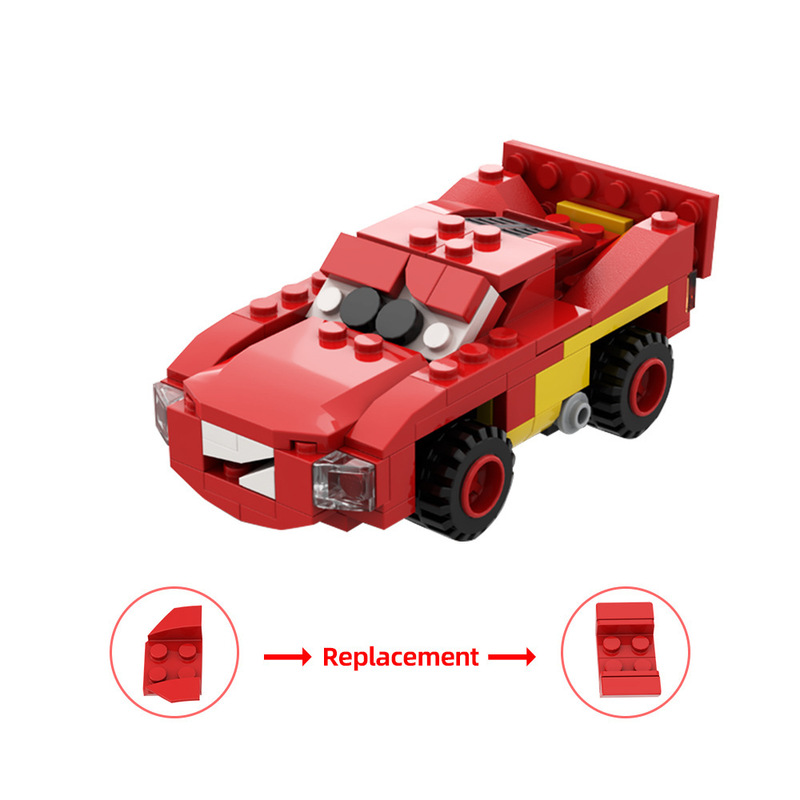 Moc-139587 Cars-Flash Mcqueen Building Block Toy Compatible with Lego Small Particles Dropshipping