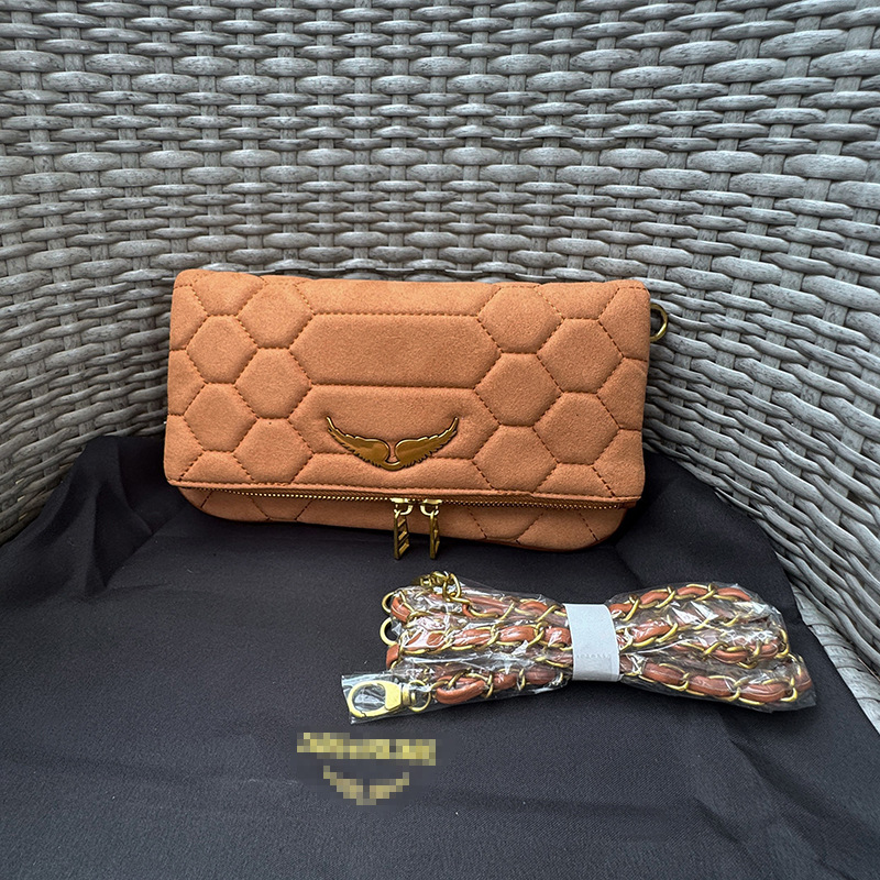 Yellow nubuck leather embroidery