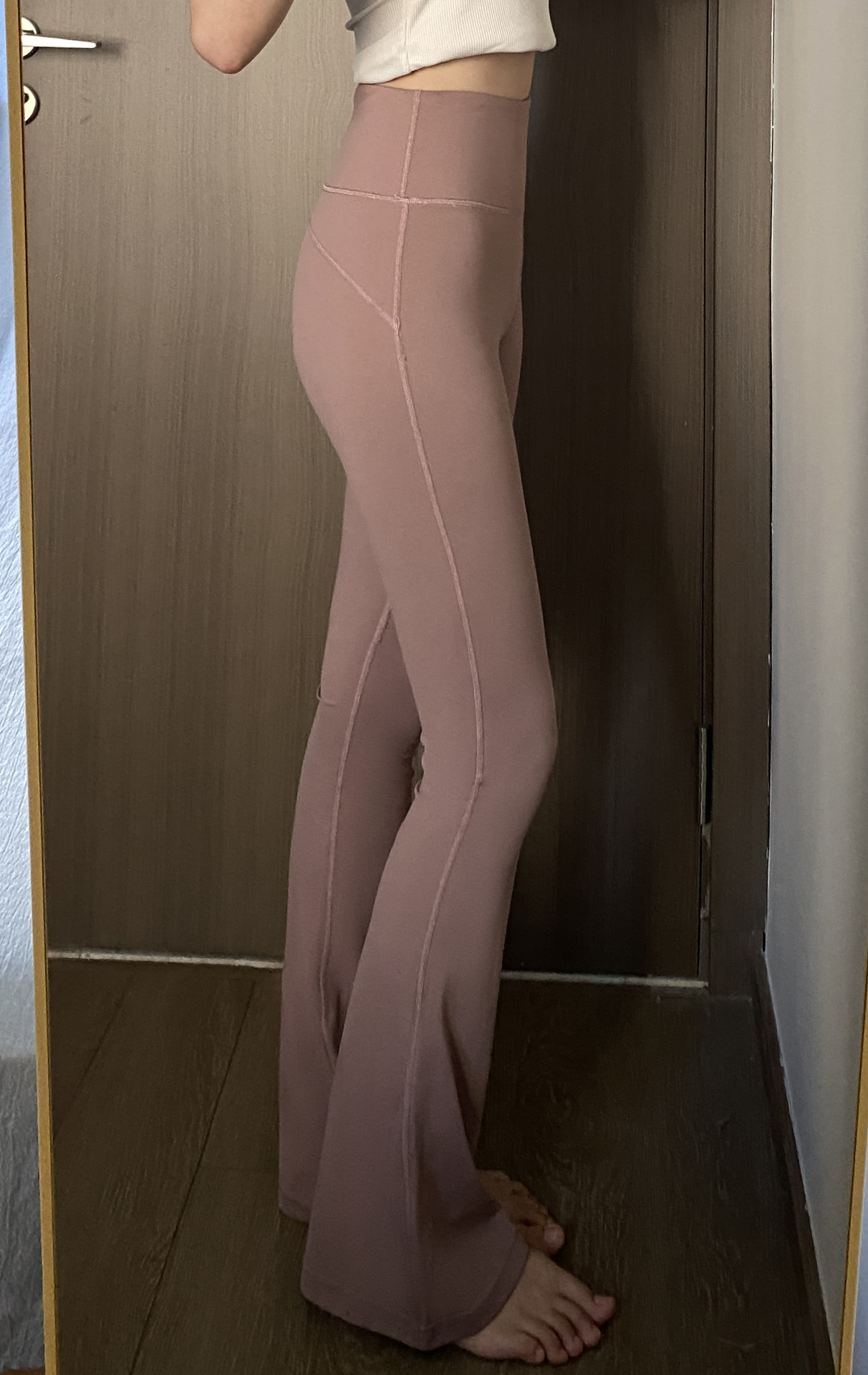 luludarling 抗菌ヨガフレアパンツレディースグローブスポーツフィットネスハイウエストヒップリフティングマイクロフレアフィットネスパンツ