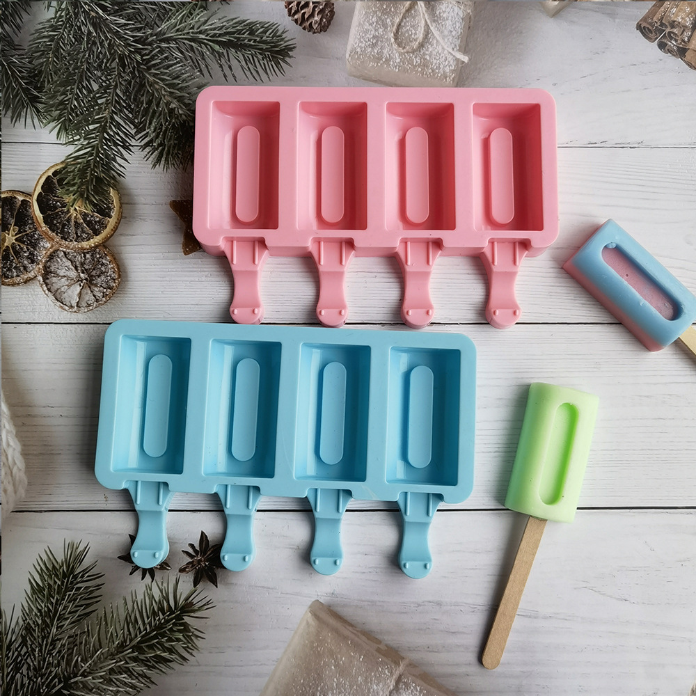 4 ranuras con 489 molde de silicona para helado molde de helado para helado