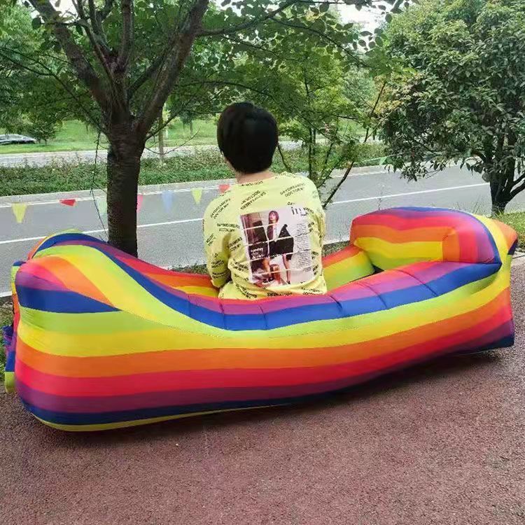 懒人充气沙发网红空气床气垫户外便携式躺椅单双人折叠床枕头款|undefined