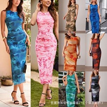 亚马逊SHEIN欧美连衣裙dress爆款气质优美法式复古女装跨境gown棉