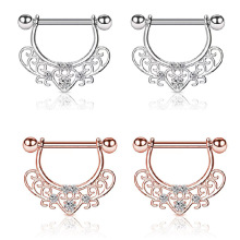 厂家直销 ebay亚马逊wish跨境产品 环保水钻 粘钻乳环 热卖新款