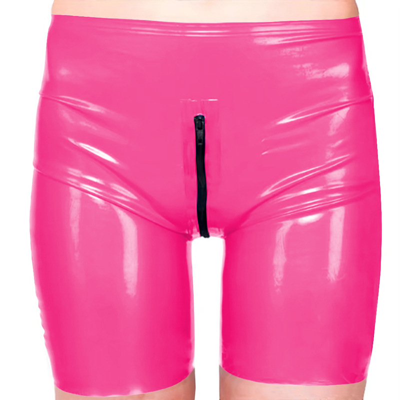 Men's and Women's Casual Shiny Patent Leather Shorts, Wet-Look Pvc, Latex-Like Texture, Trendy Street Style Shiny Hot Pants Men's and Women's Casual Shiny Patent Leather Shorts, Wet-Look Pvc, Latex-Like Texture, Trendy Street Style Shiny Hot Pants