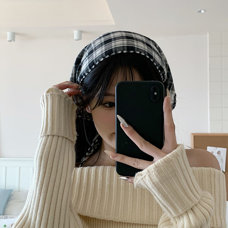 Turbante de verano pastoral viento doble cara toalla triangular suave permeable bufandas de cuello bufandas decorativas bufandas de seda al por mayor