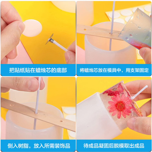 diy glue resin mold cylinder six-sided silicone mold amazon hot push candle resin abrasive tool