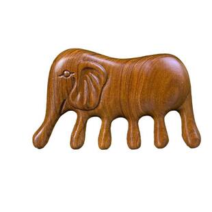Rabbit golden sandalwood, massager for scalp, brush, elephant